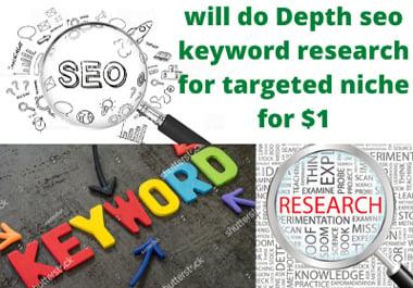 I will do Depth seo keyword research 