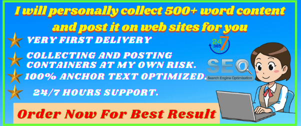 Write and Publish 10 Guest Posts 10 different websites With High DA/PA All category
