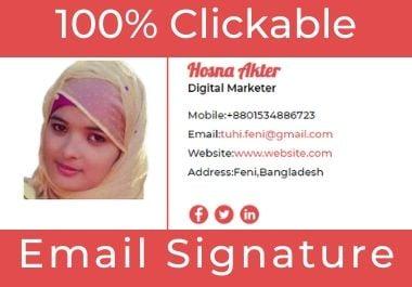 I will do responsive clickable HTML email signature