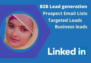 I will do b2b lead generation and prospect list building
