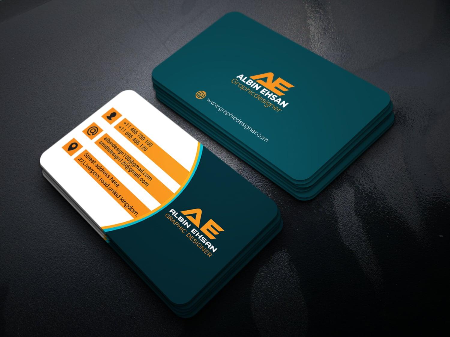 I will create, modern Printable business card design for you.