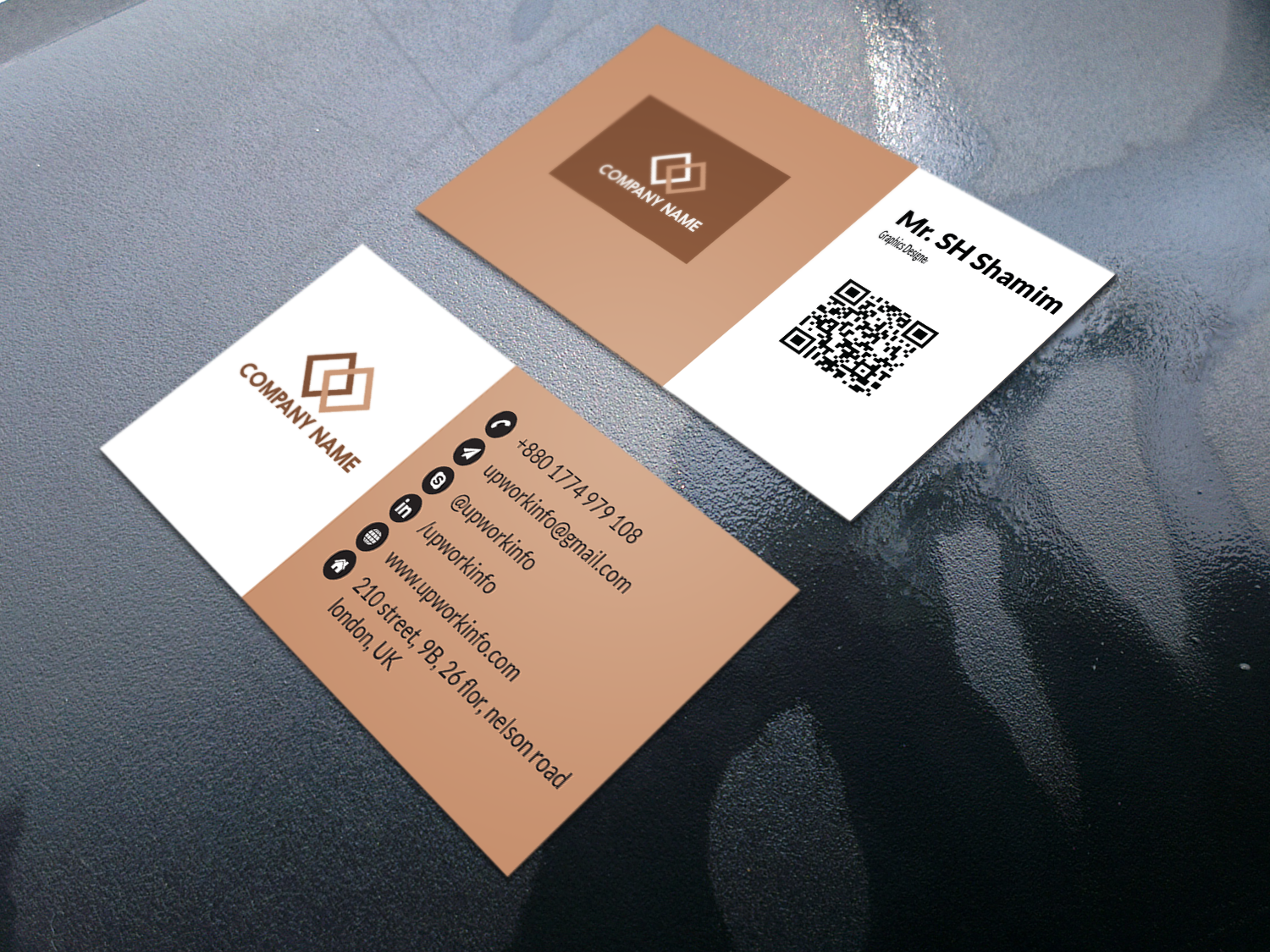 I will create minimal business card design, luxury business card design just $1