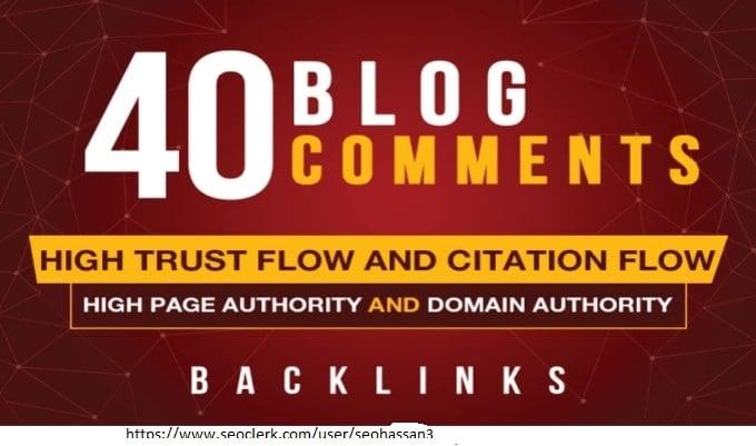 I will do 40 blog comments backlinks