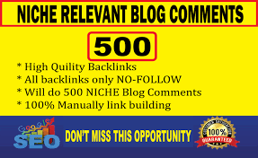I will do 500 niche relevant blog comments