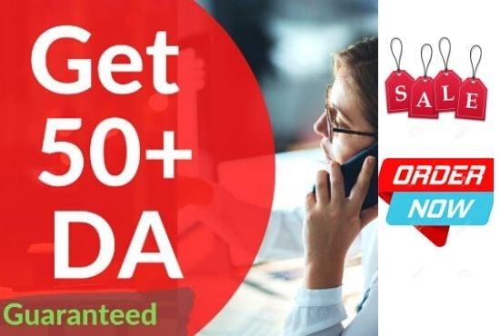 I will increase domain authority DA 50 plus very fast