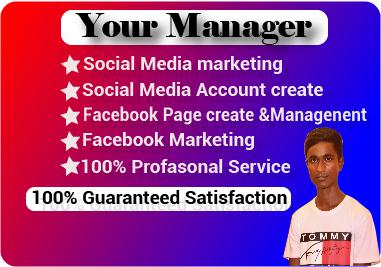 I will to be your social media director to manage your business.