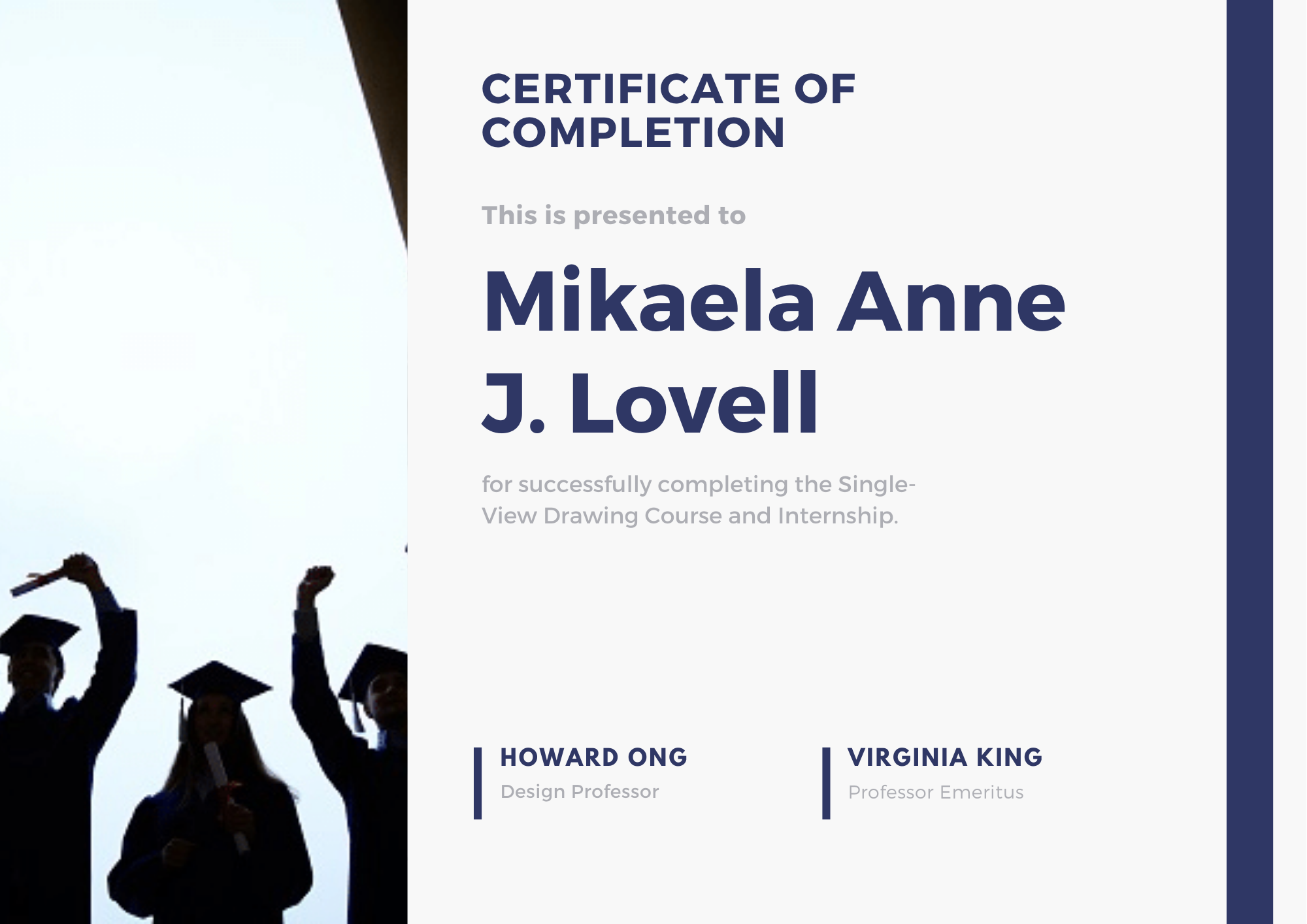 I will design professional, award, diploma certificates in 1 hour