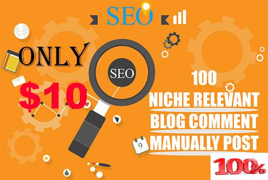 Get 100 Niche Blog Comment Manually 