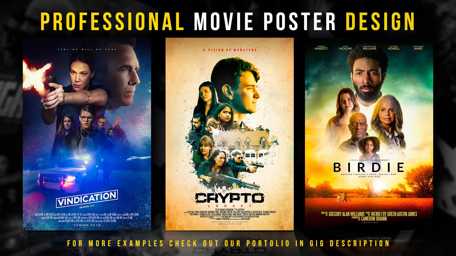  design a professional movie poster