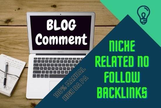 50 Relevant Niche Targeted Manual Blog Comment For Backlinks