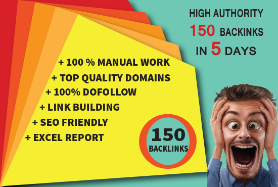 I will do 150 Backlinks with 60+ DA
