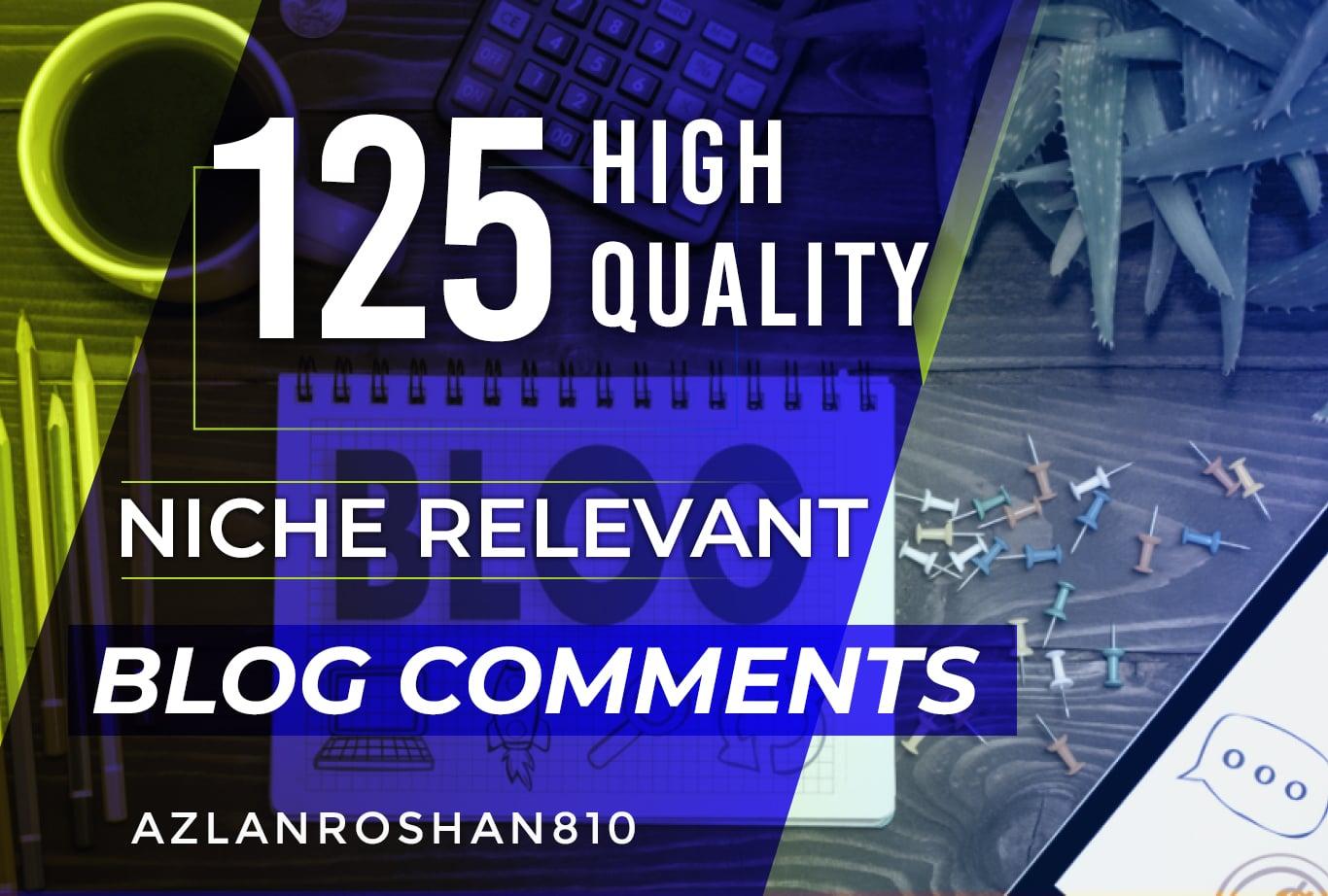125 High Quality Niche Relevant Blog Comments