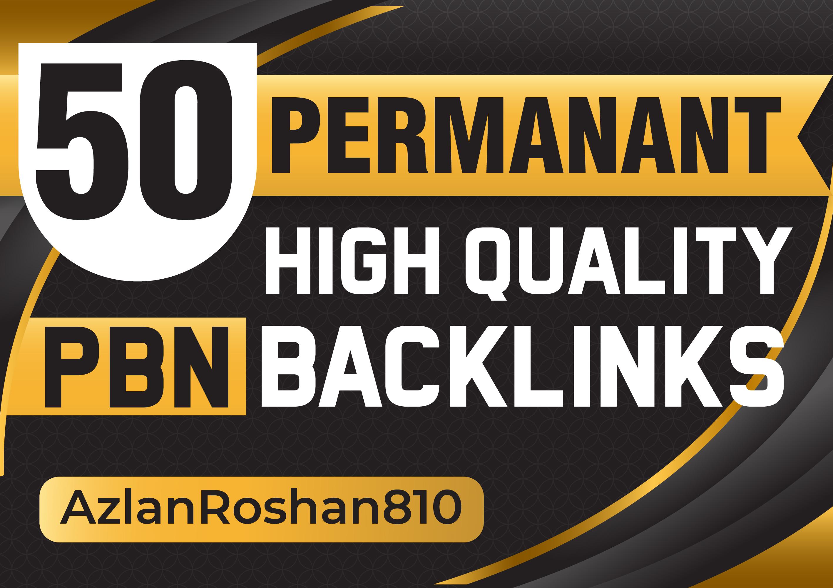 50 High Quality Permanent PBN Backlinks