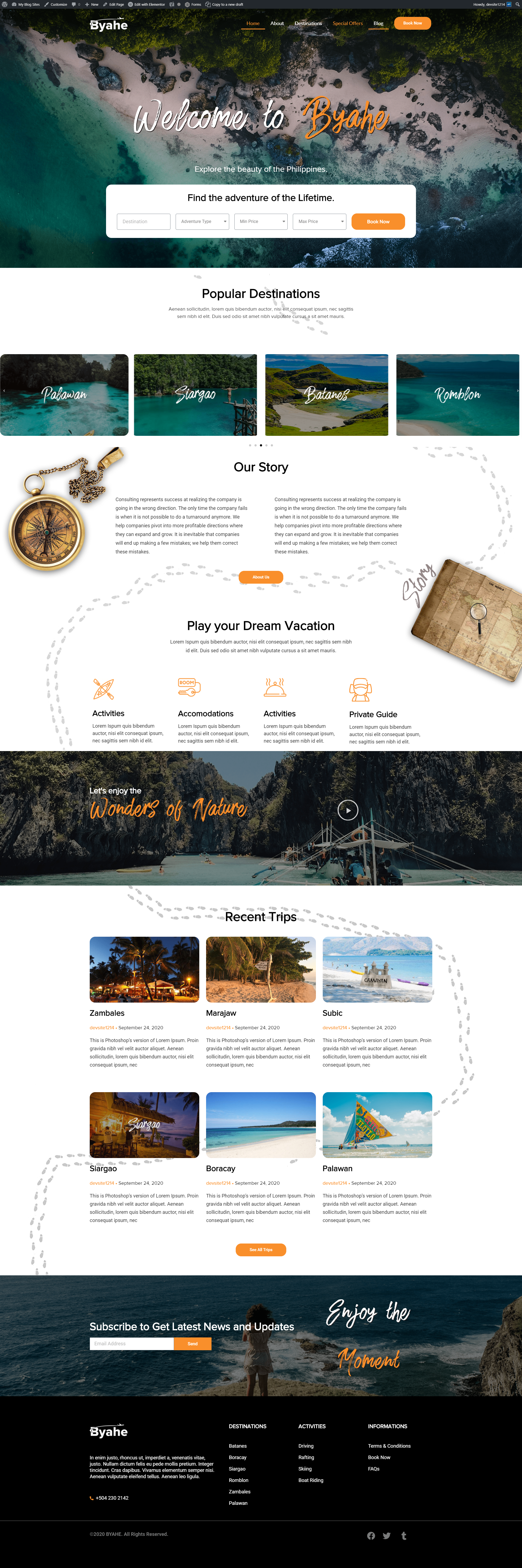 I will create an elementor template website just for you. Fully responsive from desktop to mobile