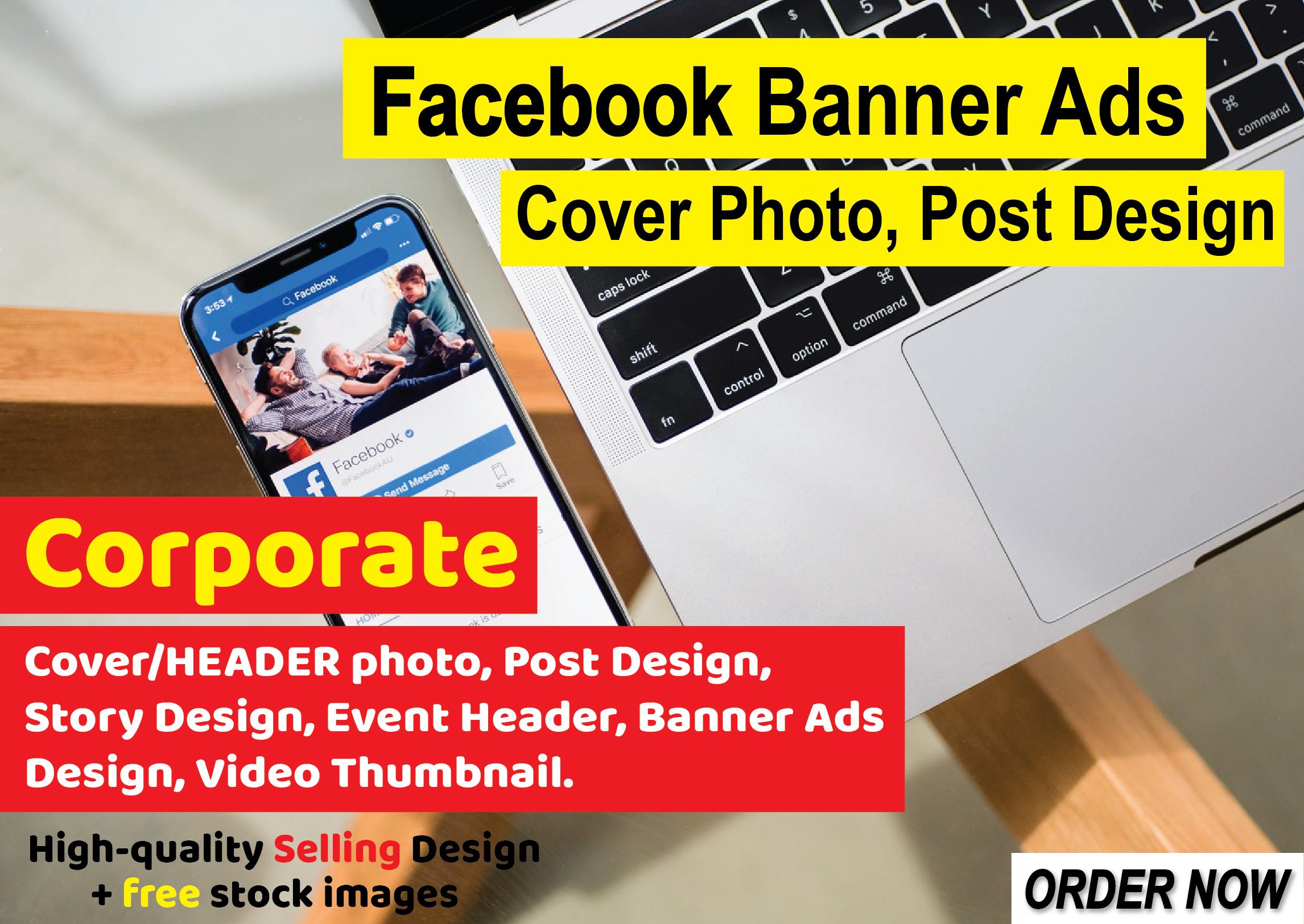 I will design Facebook ads, banners, post, cover, header