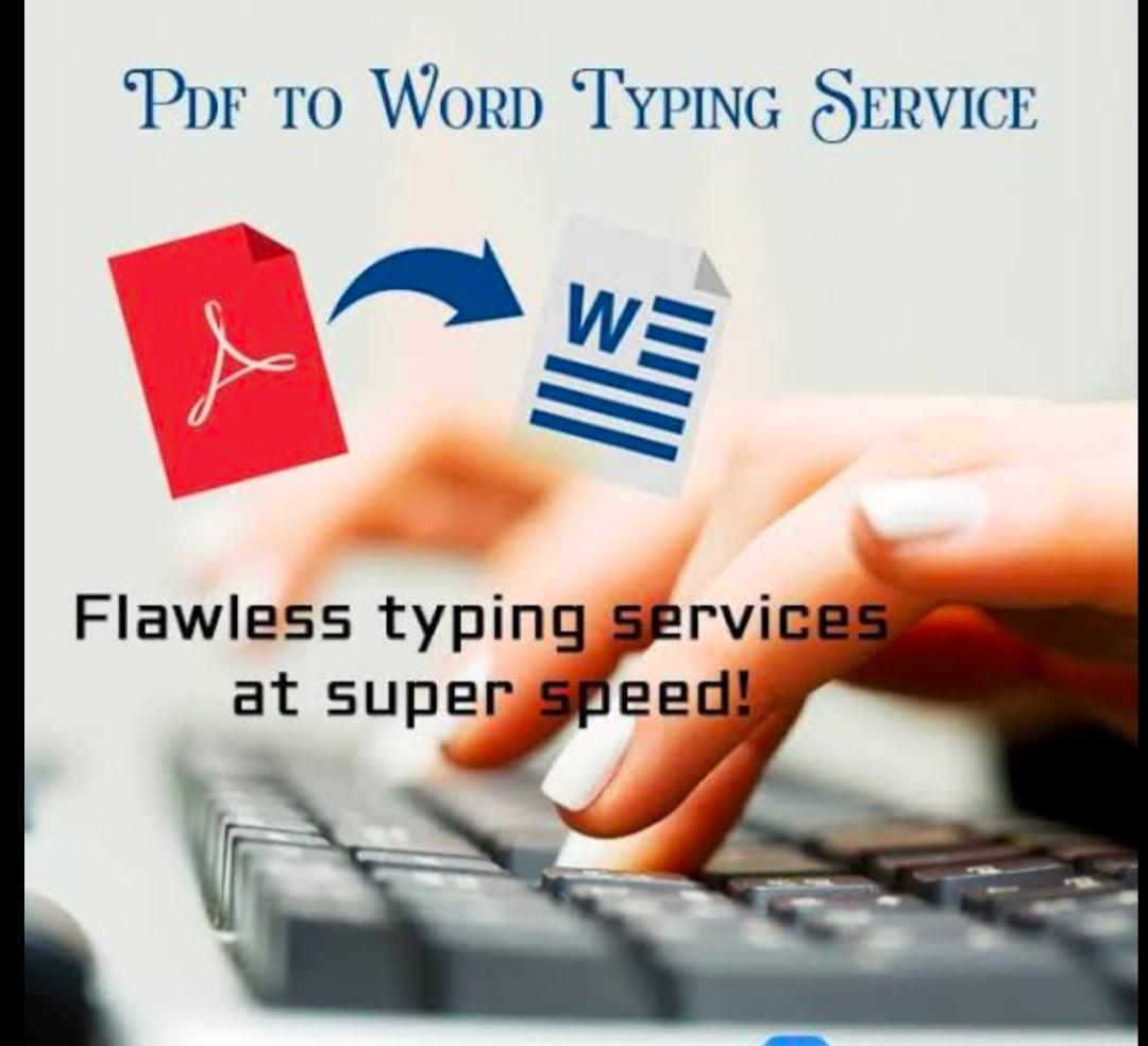 I will do your all typing work 