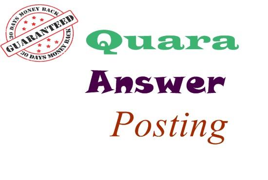 I will offer you 10 quora answers for guaranteed targeted traffic