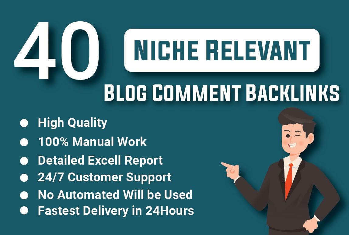 I will make high quality niche relevant blog comment backlinks