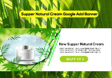 Supper Natural Cream Google Ads Banner