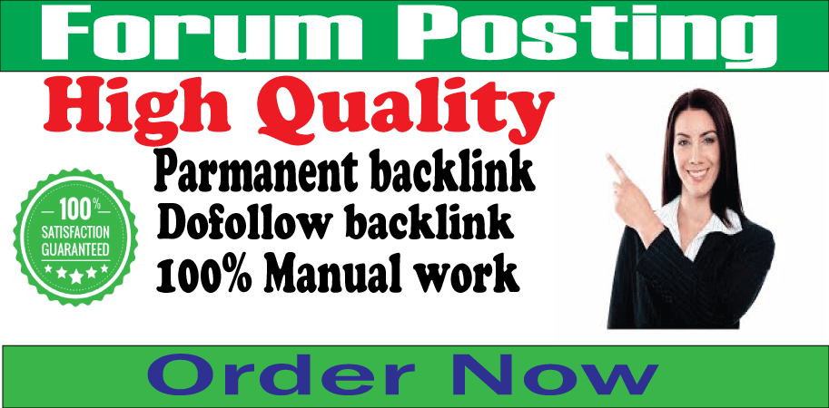 I will Create 30 High-Quality Forum Posting Backlinks