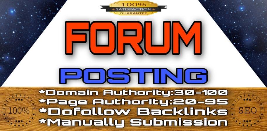 60 High DA,PA DoFoIIow Forum Posting Backlinks