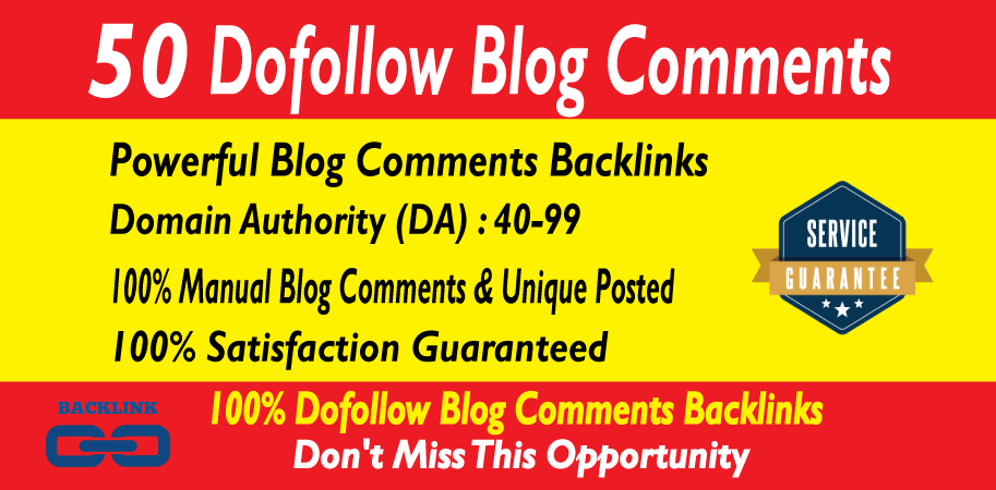 Top 50 Dofollow Blog Comments High Authority SEO Backlinks