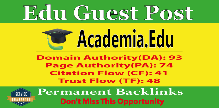 Academia.Edu Guest Post DA93/DR91 Dofollow Links