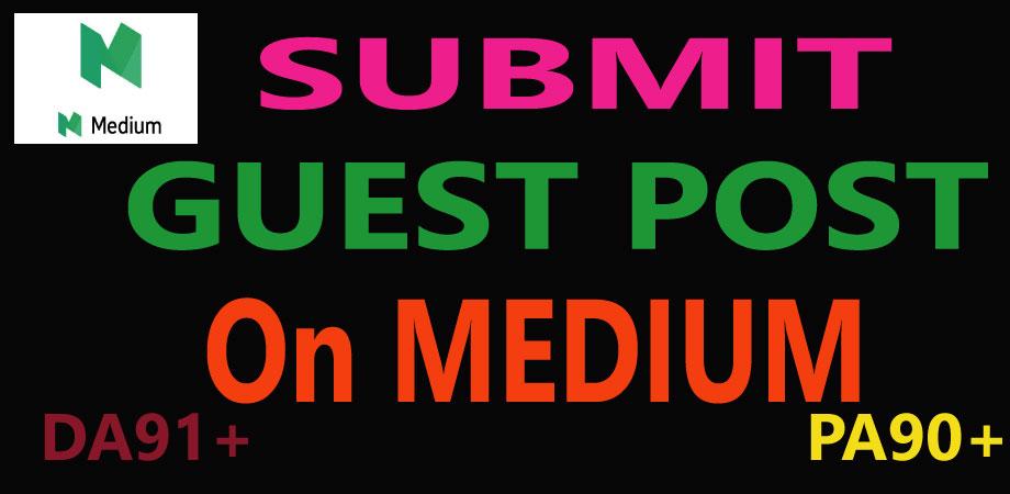 Write & Published Medium Guest Post High Authority DA and PA