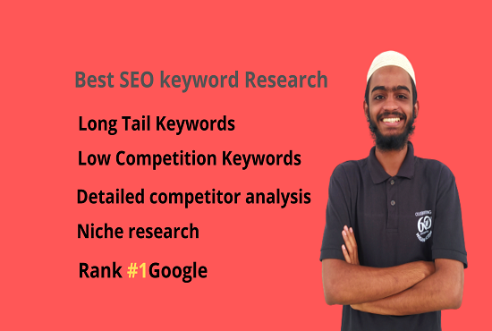 I will do best seo keyword research and niche research,fast ranking