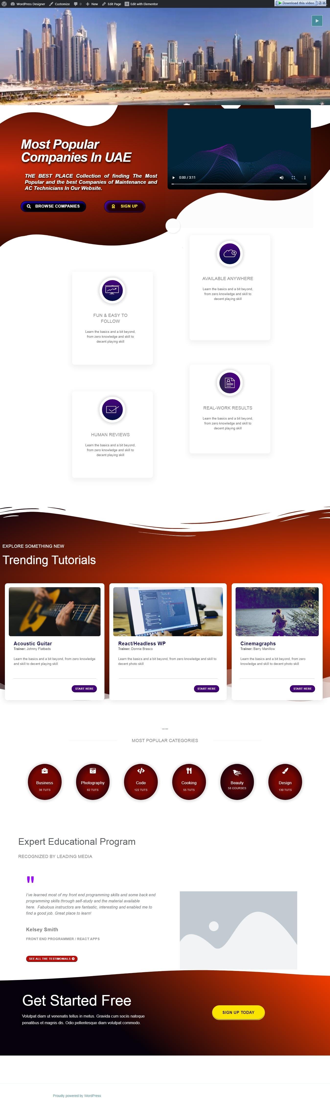 I can create a WordPress Website Design and WordPress Installation.