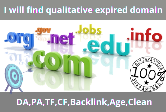 I will find 100 percent Quality and High Metrics expired domain
