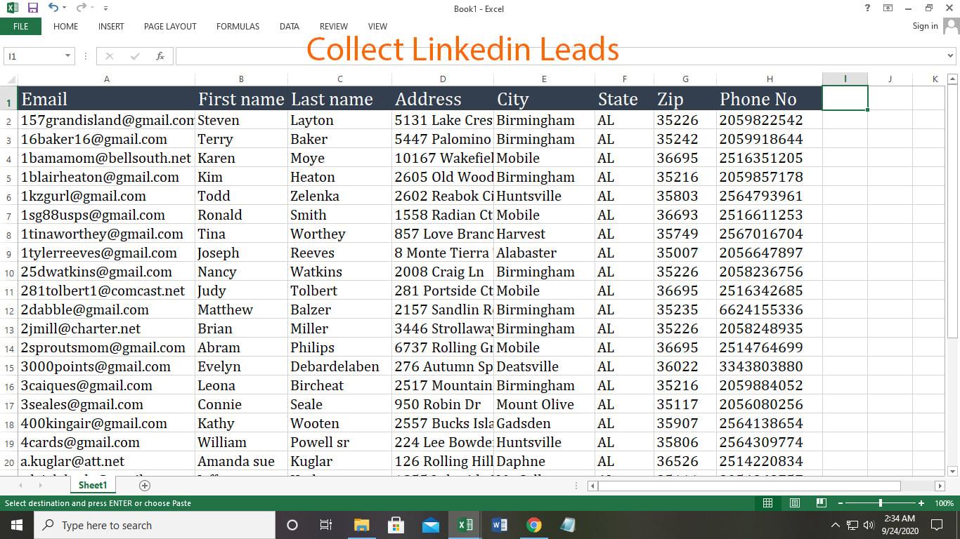 Collect niche targeted email list, bulk email collection, and lead generation