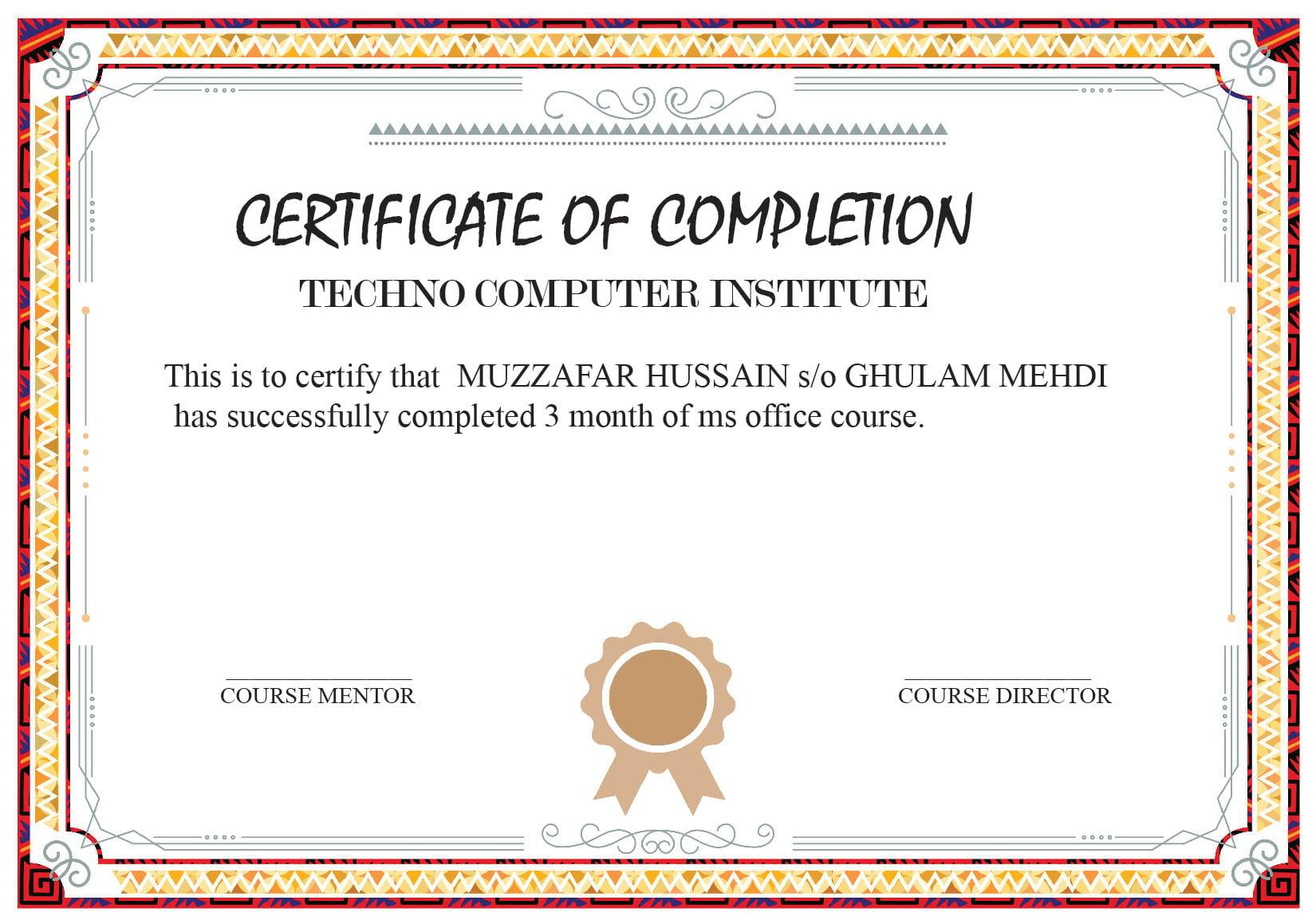i can create a high resolution Academic or any type of Certificate for you in a professional way