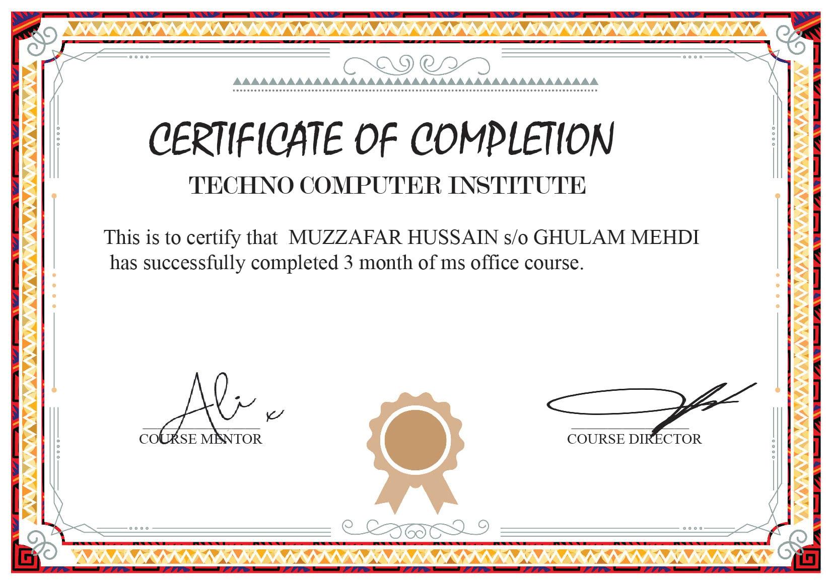 i can create a high resolution Academic or any type of Certificate for you in a professional way