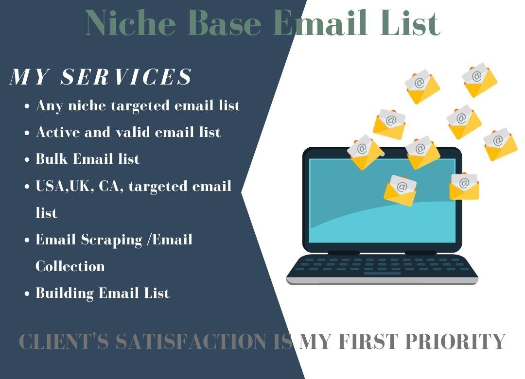 I Will Provide 2000 Niche Base Targeted Email List 