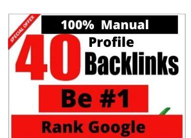 Manual 20 Profile Backlinks boost google rank permanent linkbuilding