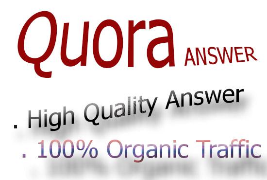 30 Quora answer and Get targeted Traffic 