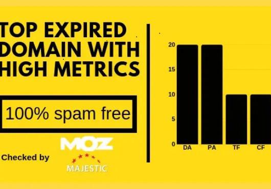 I will research 2 top expired valuable domain with high metrics pbn