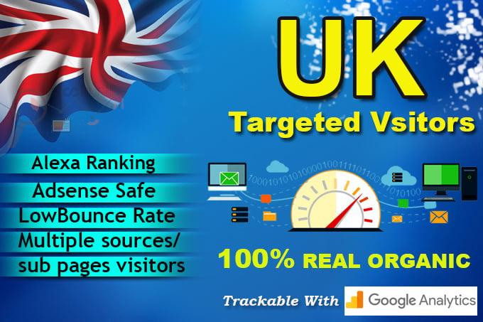 Send UK Keyword Targeted Organic website Traffic 