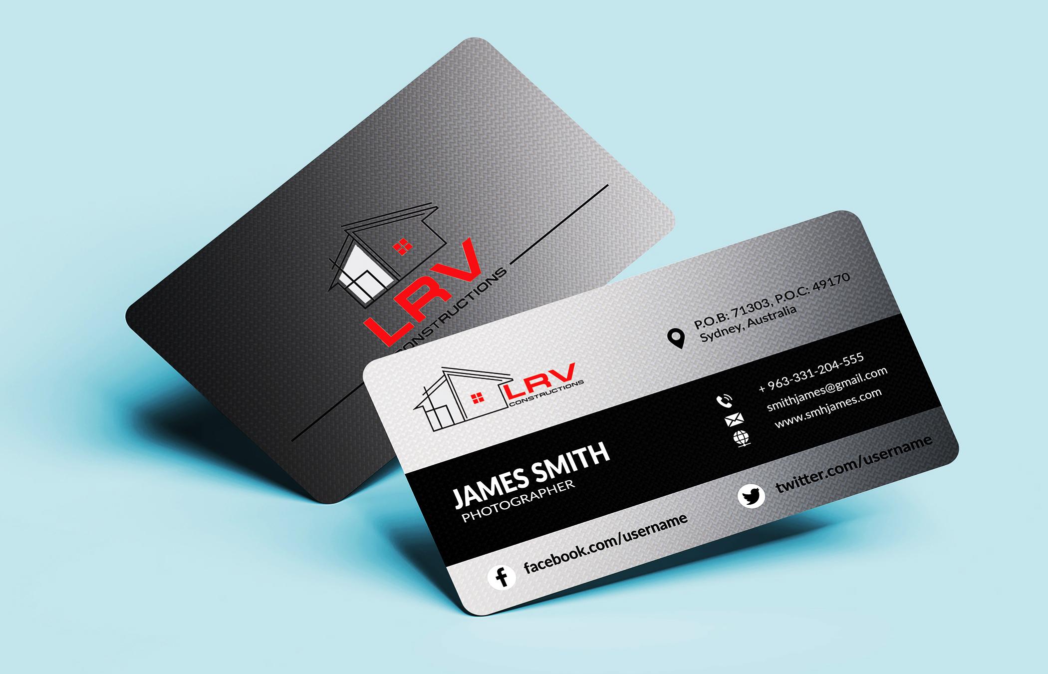 I will design professional modern minimal business card and logo