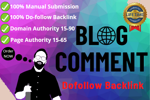 I will make 60 high-quality backlinks using blog comments 