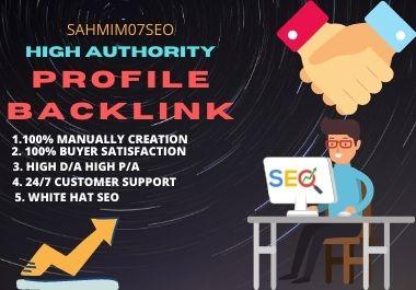 I will do 50 high P/A,D/A profile backlinks manually