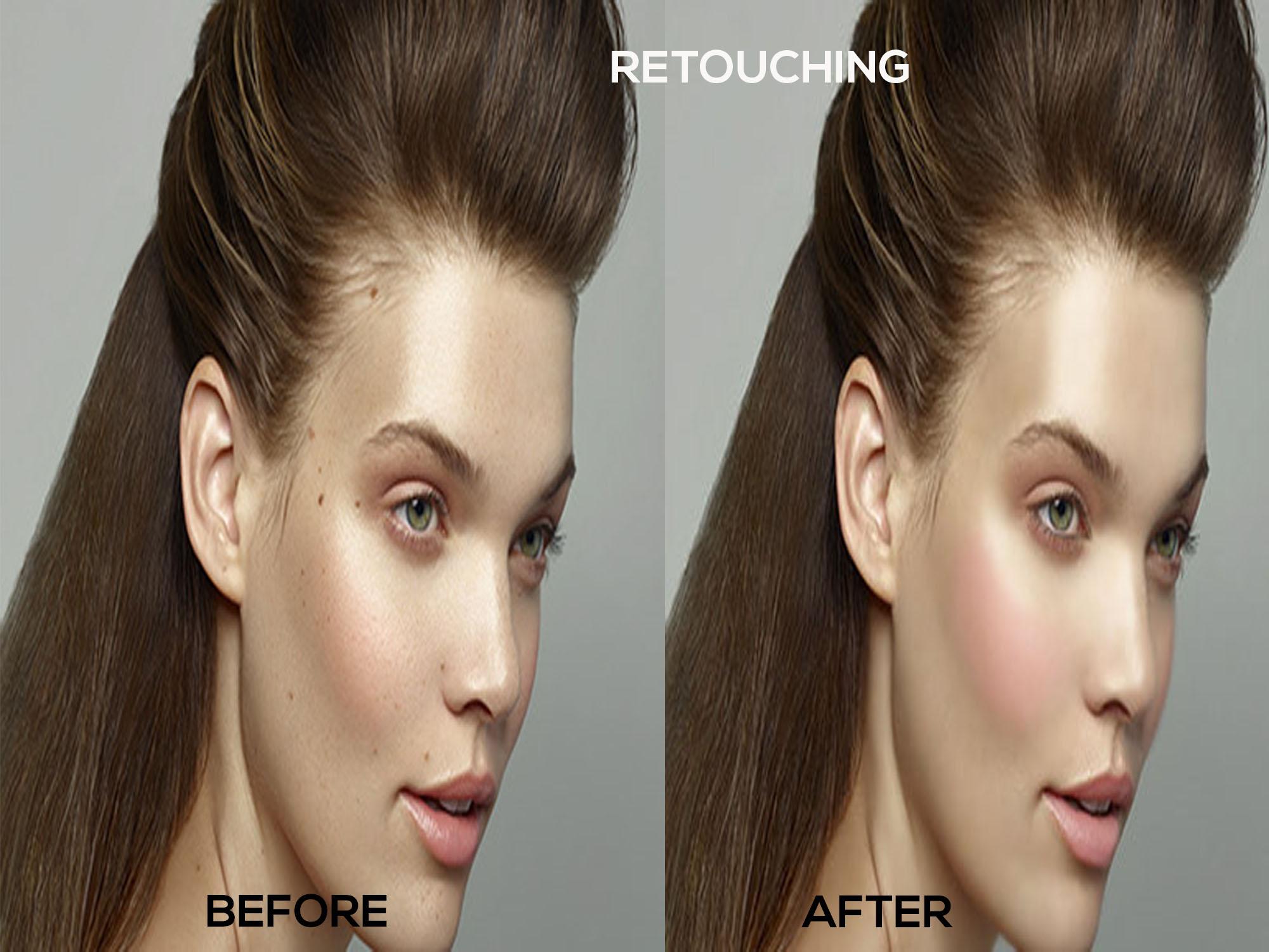 I will do professional skin retouching, natural skin enhancement
