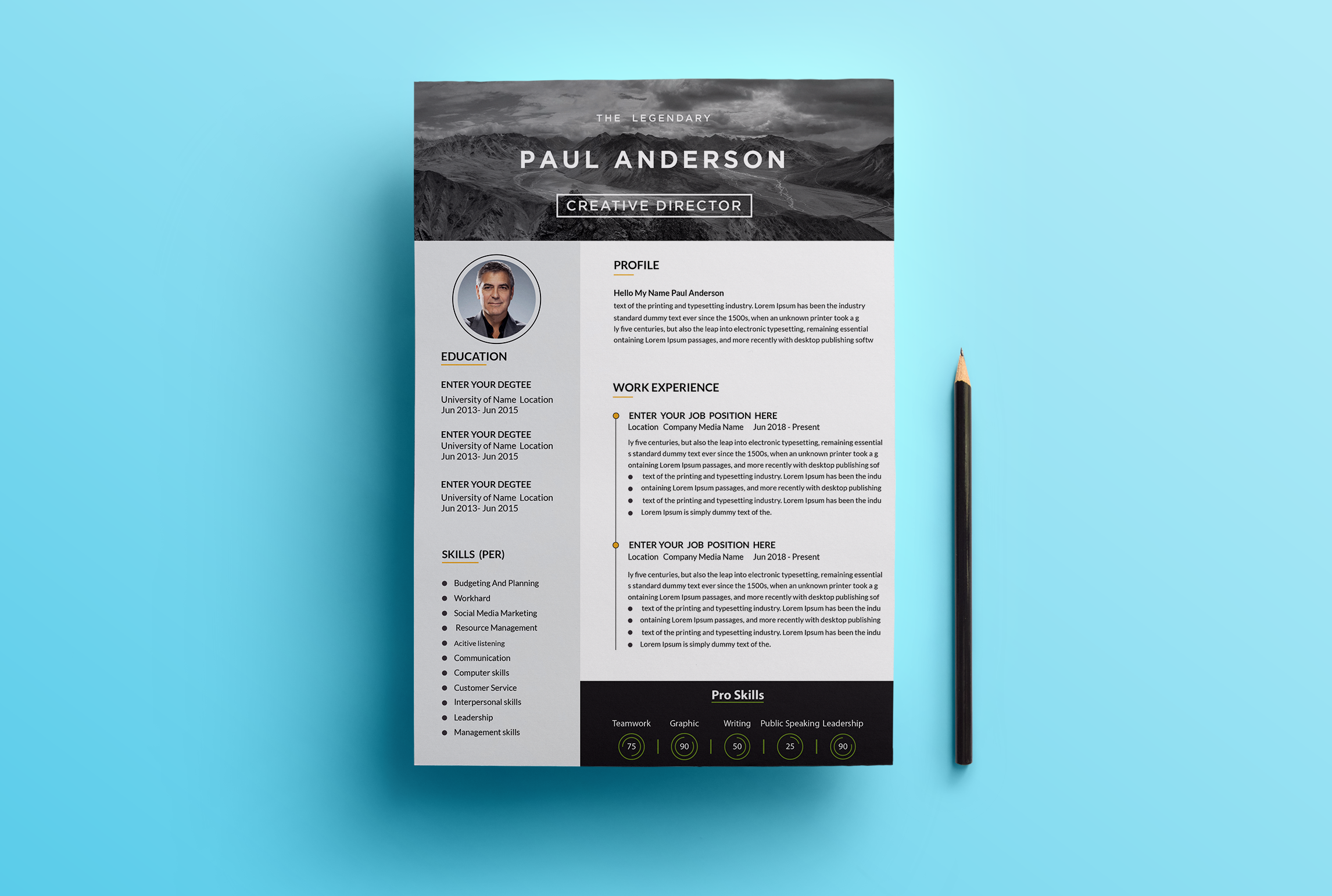 I will do best modern resume and cv design