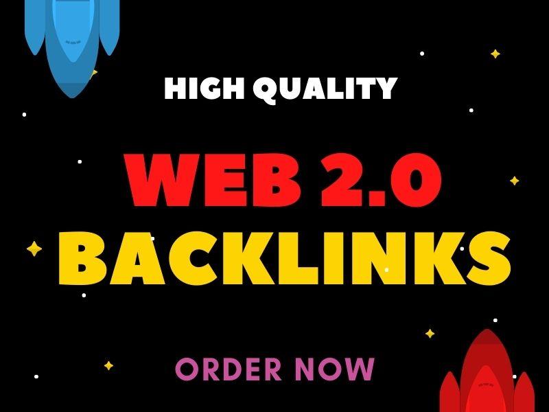 I will make HIGH AUTHORITY 20 web 2 0 backlinks 