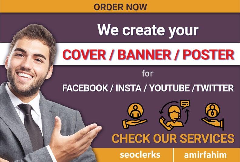 Design COVER/BANNER images with SEO for FACEBOOK and other SOCIALMEDIA