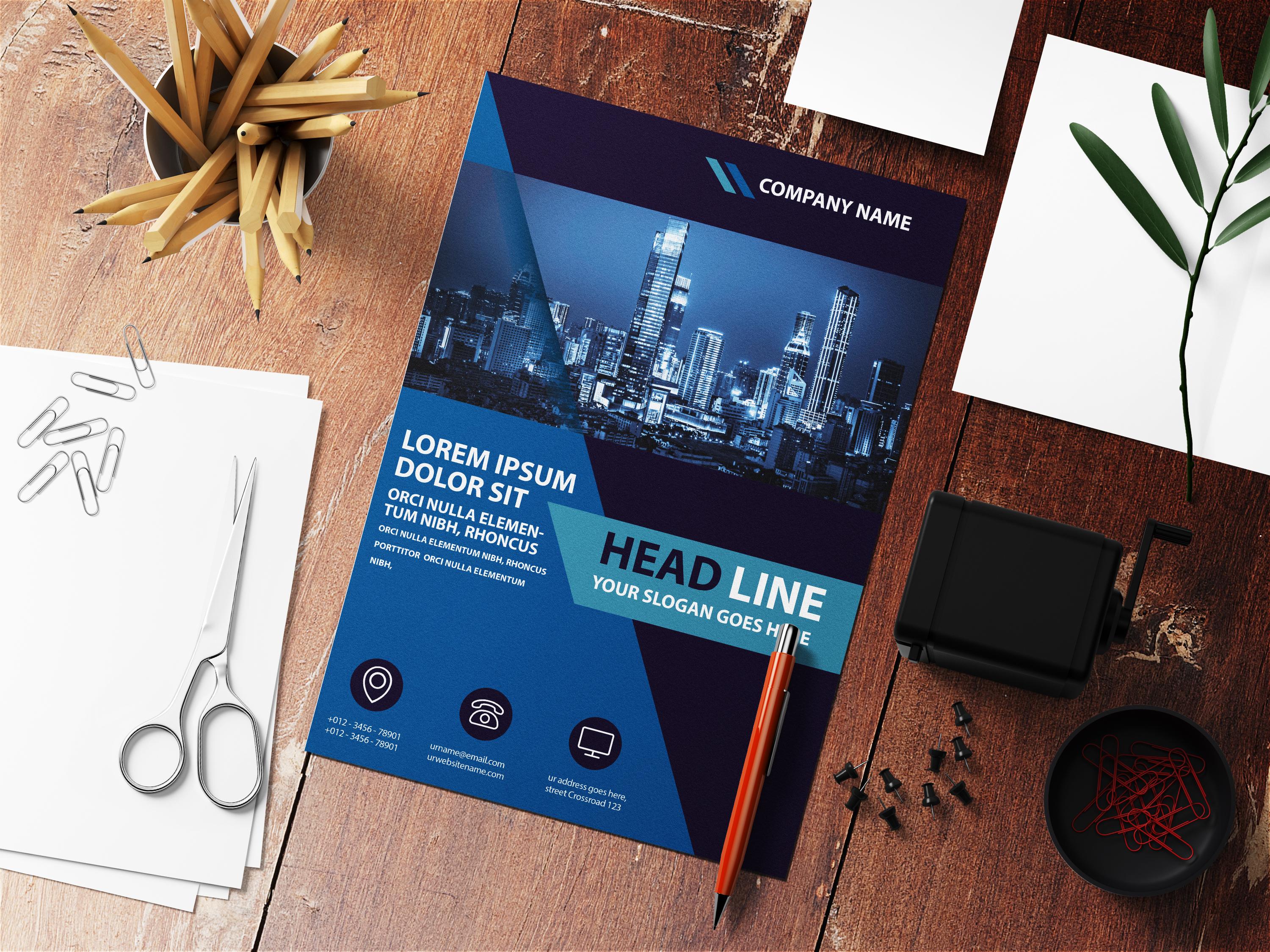 I will design attractive corporate flyer poster brochure and catalog