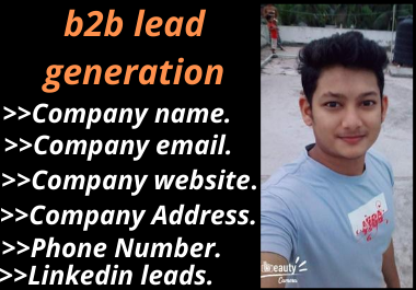 I will do b2b lead generation for your targeted business 