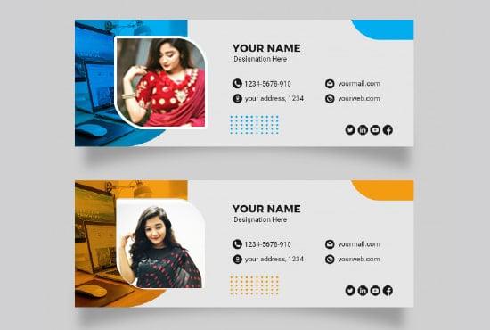I will design a email signature for outlook, gmail etc with clickable HTML responsive and template