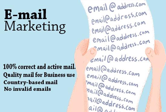 I will find targeted 2k email list for any country for email marketing